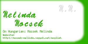 melinda mocsek business card